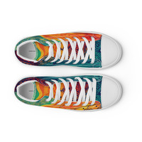 Bohemian Red Sky  Womens high top canvas shoes - Thumbnail 8