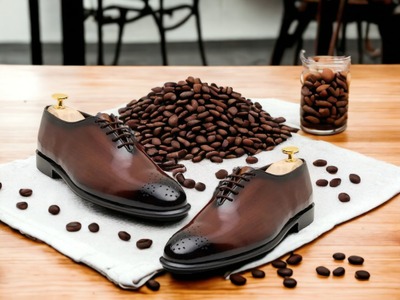 Handmade Brown Lace Up Leather Shoes, Men's Dress Shoes