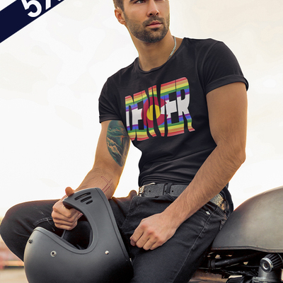 Denver pride co rainbow flag short-sleeve unisex t-shirt