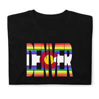 Denver Pride CO Rainbow Flag Short-Sleeve Unisex T-Shirt - Thumbnail 2