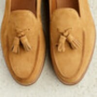 New Handmade Men's Nutmeg suede A light, Unlined Relaxed Summer Tassel Loafer Shoes - Thumbnail 2