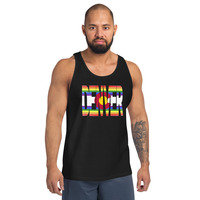 Denver CO Rainbow Flag Black Unisex Tank Top - Thumbnail 3