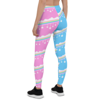 pink and blue rainbow cloud leggings - Thumbnail 1