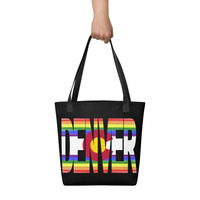 Denver CO Rainbow Flag Tote bag - Thumbnail 4