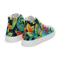 Bohemian Blues Womens high top canvas shoes - Thumbnail 5