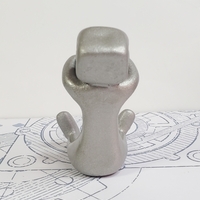 Camera Shy Robot Resin Art Toy Figure Kawaii Desk Buddy Gift - Thumbnail 3