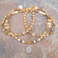 ROSE GOLD EMPRESS✨️ CRYSTAL & GEMSTONE HANDMADE WAIST BEADS By Nubian Collection Artwear 🎨  - Thumbnail 3