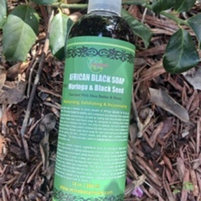 Moringa & black seed liquid black soap 13oz - Thumbnail 4