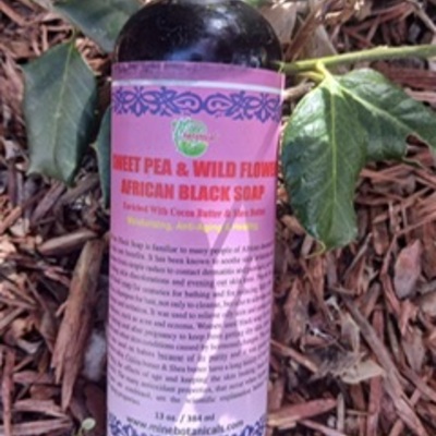 Sweetpea & wildflower liquid black soap 13oz - Thumbnail 2