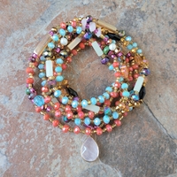 EGYPTIAN GODDESS 👑💫 GLOW IN THE DARK CRYSTAL & GEMSTONE HANDMADE WAIST BEAD SET BY Nubian Collection Artwear 🎨  - Thumbnail 5