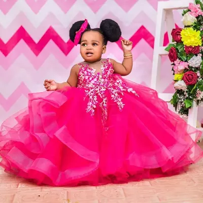 Lace pearls flower girl dresses sheer neck little girl wedding dresses cheap communion pageant dresses gowns  - Thumbnail 5