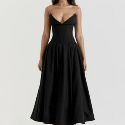 Cheap black prom dresses,tea length evening dresses,women party dresses,1731 - Thumbnail 1