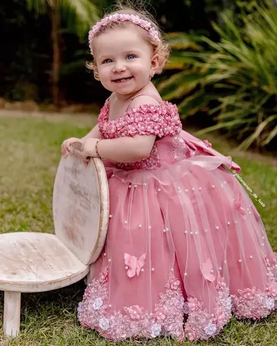 Lovely Pearls Flower Girl Dresses For Wedding Off The Shoulder Lace Appliqued Toddler Pageant Gowns Tulle Floor Length Ball Gown Kids Birthday Dress