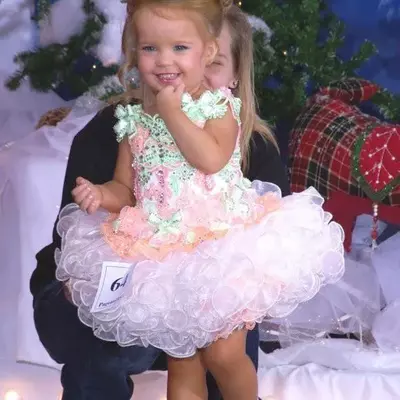 Baby miss america girl's pageant dresses custom made organza party cupcake flower girl pretty dress for little kid - Thumbnail 3