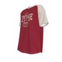 Burgundi vintage sport men  tee Retro varsity raglan sleeve t-shirt casual style shirt-2