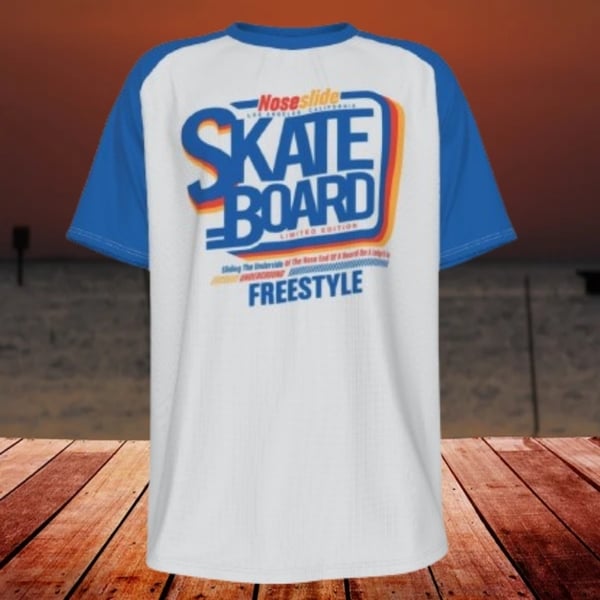 Skateboard Sport Retro urban varsity raglan tshirt casual style shirt
