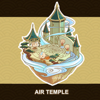 ATLA: Four Nations Large Sticker Set | Water Tribe Air Temple Earth Kingdom Fire Nation - Thumbnail 2