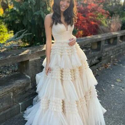 Chic a-line spaghetti straps sky blue long prom dresses cheap evening gowns,1019