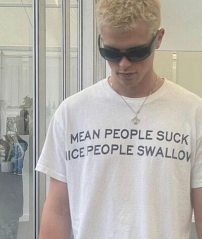 Free Shipping-NICE PEOPLE SWALLOW TEE