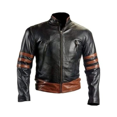 Handmade Men's Black Leather Slim fit Biker Zipper Fashion Jacket