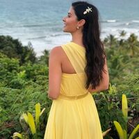 Simple One SHoulder Yellow Prom Dress Graduation Gown Party Dress  - Thumbnail 1