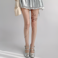 Butterfly Tattoo Effect Tights Pantyhose Stockings - Thumbnail 3