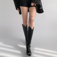 Butterfly Tattoo Effect Tights Pantyhose Stockings - Thumbnail 5