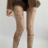 Ethnic Tattoo Tights Pantyhose Stockings - Thumbnail 1