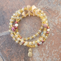 SO OSHUN☀️ GLOW IN THE DARK✨️ CRYSTAL & GEMSTONE HANDMADE WAIST BEAD SET by Nubian Collection Artwear 🎨  - Thumbnail 6