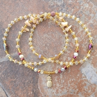 SO OSHUN☀️ GLOW IN THE DARK✨️ CRYSTAL & GEMSTONE HANDMADE WAIST BEAD SET by Nubian Collection Artwear 🎨  - Thumbnail 4