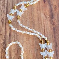 SO OSHUN☀️ GLOW IN THE DARK✨️ CRYSTAL & GEMSTONE HANDMADE WAIST BEAD SET by Nubian Collection Artwear 🎨  - Thumbnail 7