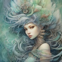 Mermaid Cross Stitch Pattern - Thumbnail 2