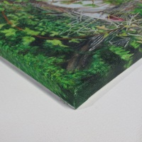 "Sad 'N' Blue" By N.E.Thompson, Original colored pencil artwork on stretched canvas, size 11x14 inches - Thumbnail 7