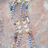 EYE OF HORUS GOLD👁✨️ CRYSTAL & GEMSTONE WAIST BEAD SET BY Nubian Collection Artwear 🎨  - Thumbnail 1