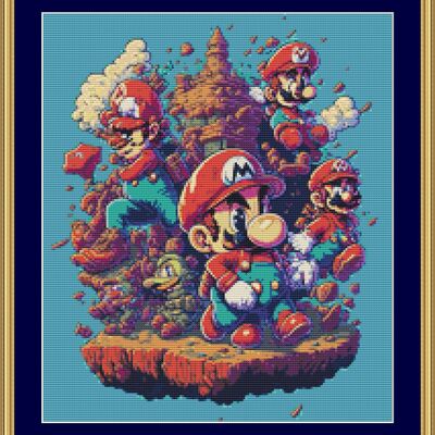 Mario cross stitch pattern - Thumbnail 4