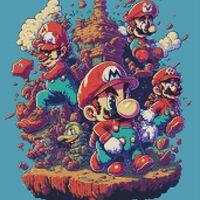 Mario Cross Stitch Pattern - Thumbnail 1