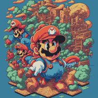 Mario II Cross Stitch Pattern - Thumbnail 1