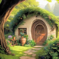 Hobbit House Cross Stitch Pattern - Thumbnail 2