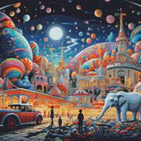 Fantasy World Cross Stitch Pattern - Thumbnail 1