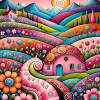 Fantasy Landscape Cross Stitch Pattern - Thumbnail 2