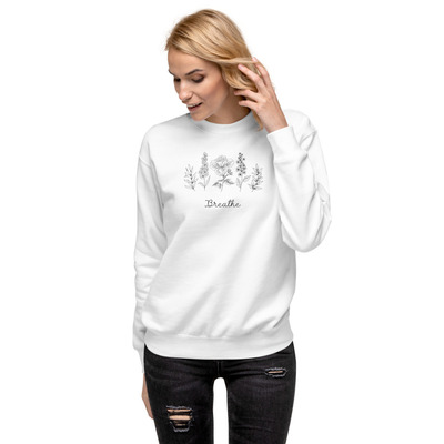 Floral breathe unisex premium sweatshirt