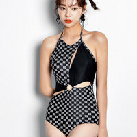 Panel Cutout Swimsuit - Thumbnail 1