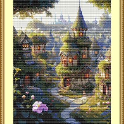 Fairytale village cross stitch pattern - Thumbnail 5