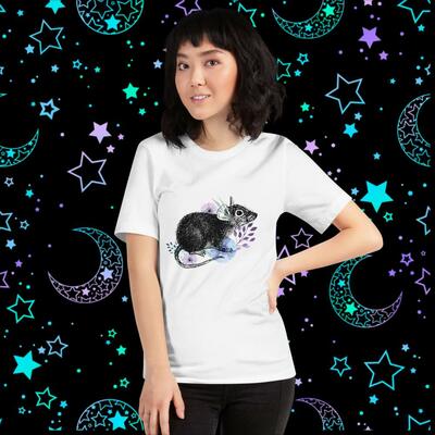 Floral mouse unisex shirt