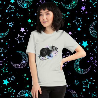 Floral mouse unisex shirt