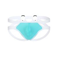 Mixed Colors 3PK Mens Sexy Underwear Cut-out Double Straps Butt-lifter Thong T-string KX013SD - Thumbnail 6