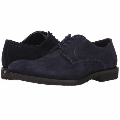 Handcrafted Men Suede Leather Blue Color Magnificiant Party Wear Oxford Shoes