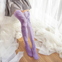 Free shipping Cute anime over-the-knee long printed stockings thin style - Thumbnail 3