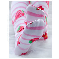 Free shipping Printed stockings thin cute anime over-the-knee long white velvet socks - Thumbnail 5