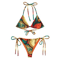 Bohemian Orange  string bikini - Thumbnail 1